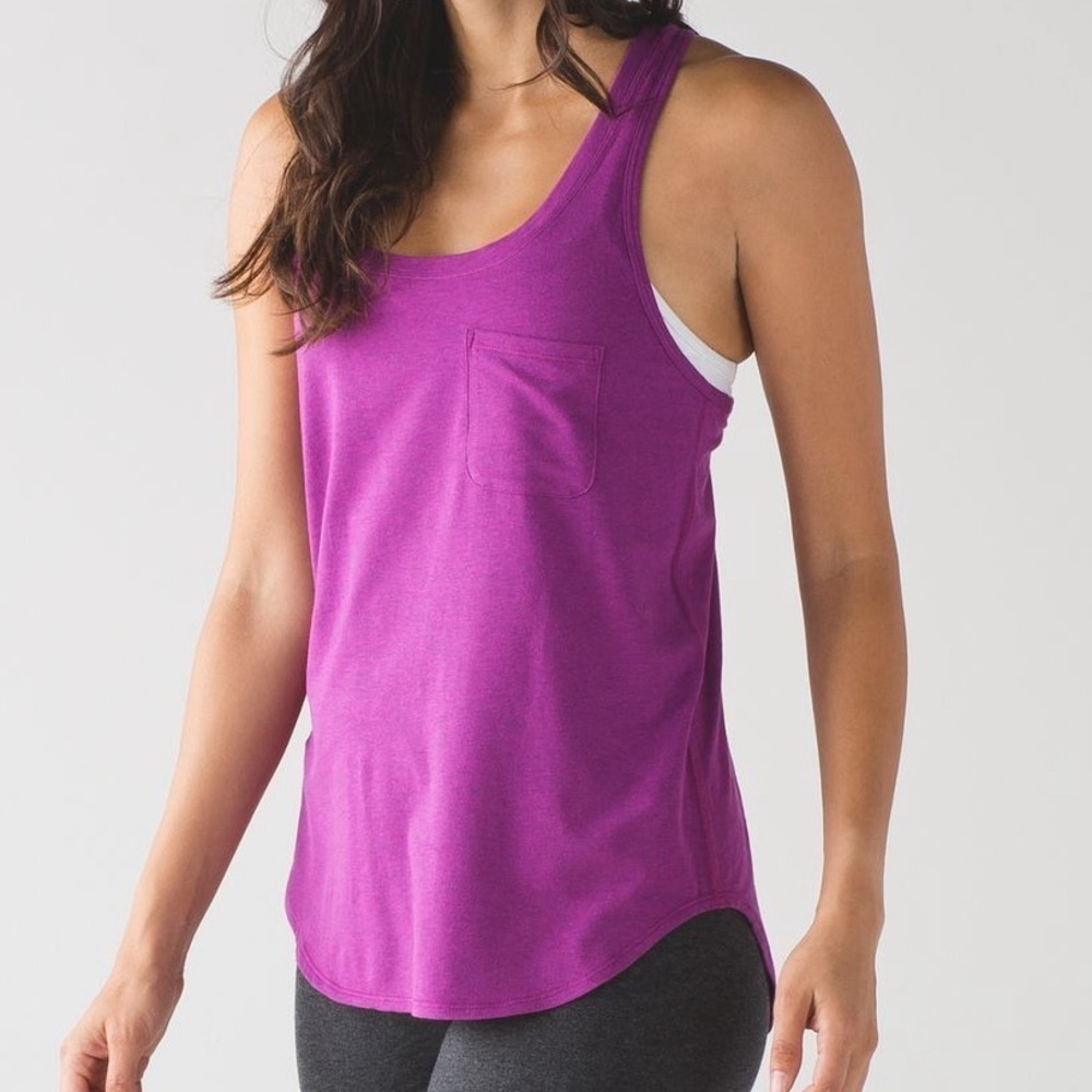 Lululemon Yogi Racer Back III Heathered Regal Plum